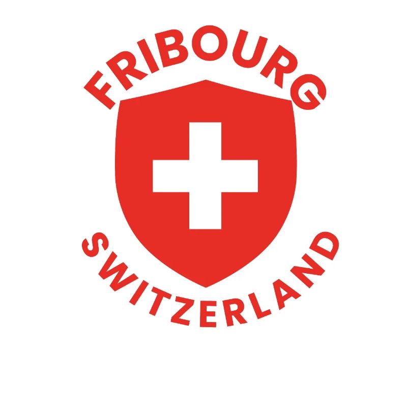 Fribourger Schweizer Schild mit Kreuz