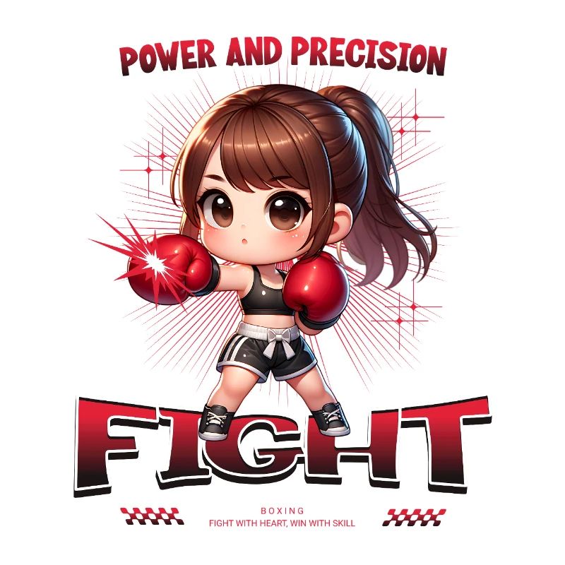 Powerful boxing chibi fighter