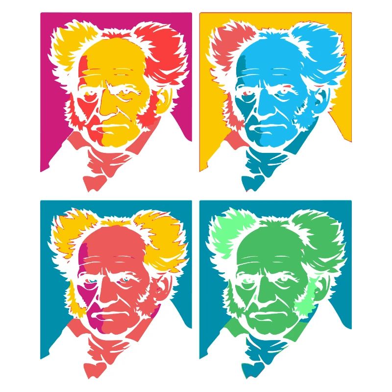 Bloc de portraits pop-art Schopenhauer