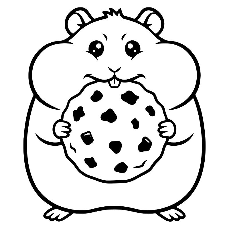 Hamster Biscuit Cookie Outline