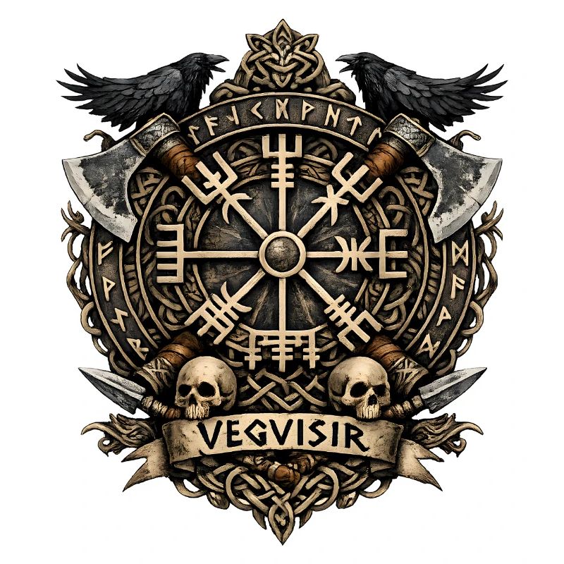 Vegvisir Nordischer Kompass