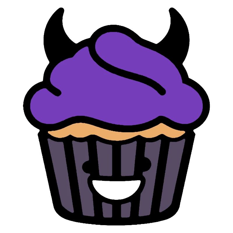 Dark Cute Cupcake Devil Kawaii Food Design