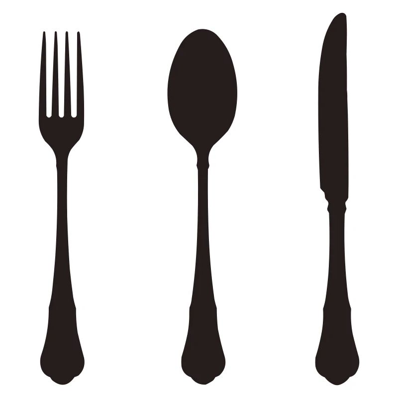 Minimalistische Besteck-Silhouette