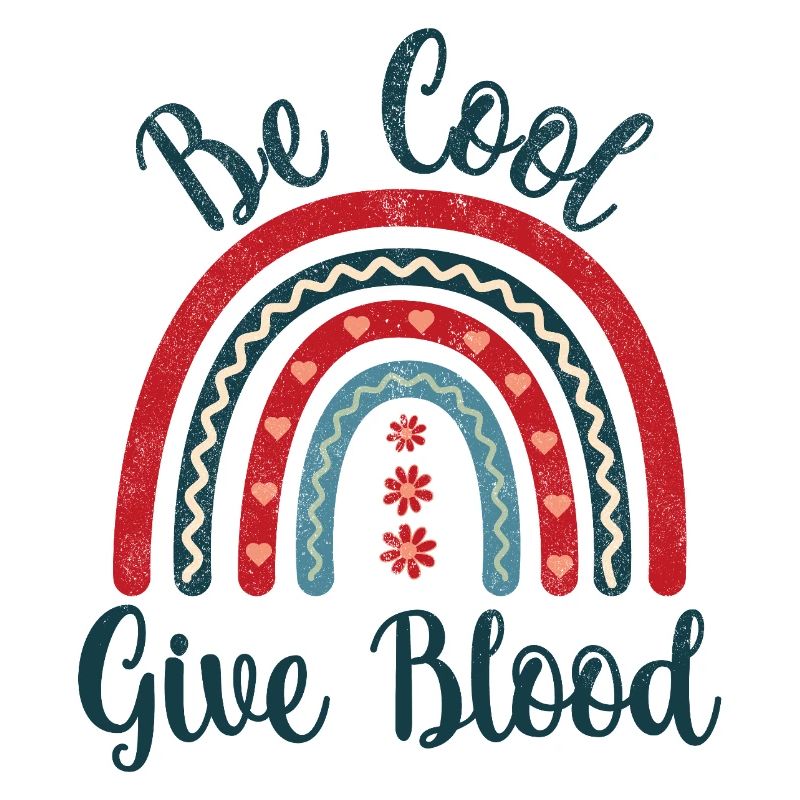 Be cool, give Blood! with rainbow