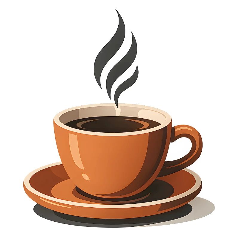 Eine Tasse aromatisch-heißer Kaffee