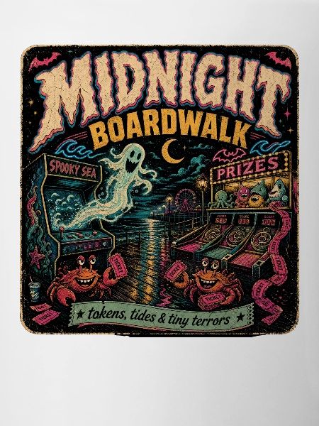 Midnight Boardwalk Retro Halloween Gamer Shirt