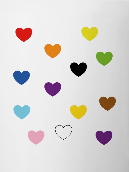 Rainbow Hearts – Inklusive Pride-Farben