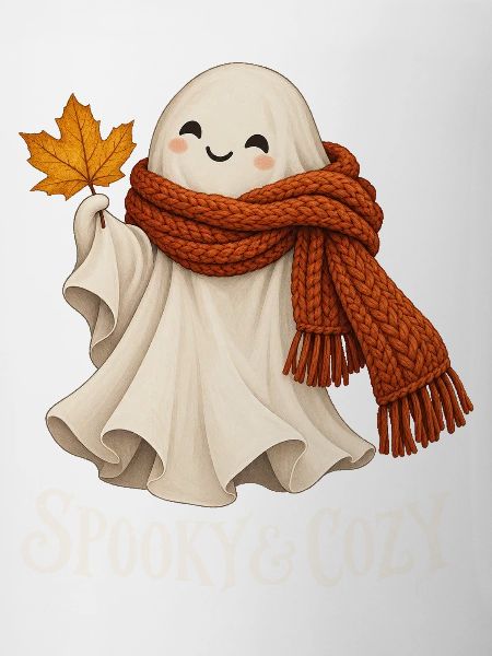 Spooky & Cozy - Herbstgeist mit rotem Schal