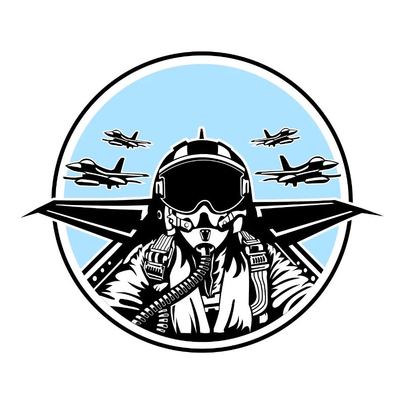 Jet Pilot / Kampfpilot 01_weiß Schwarz