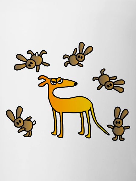 Galgo und Hasen