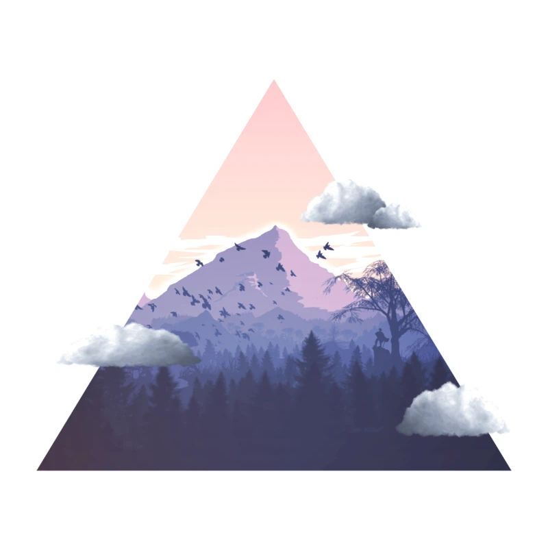 Berg mit Wolken