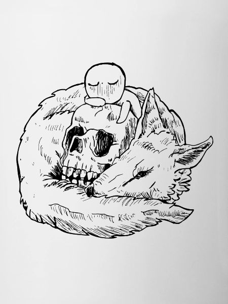 der Wolf und der Schädel