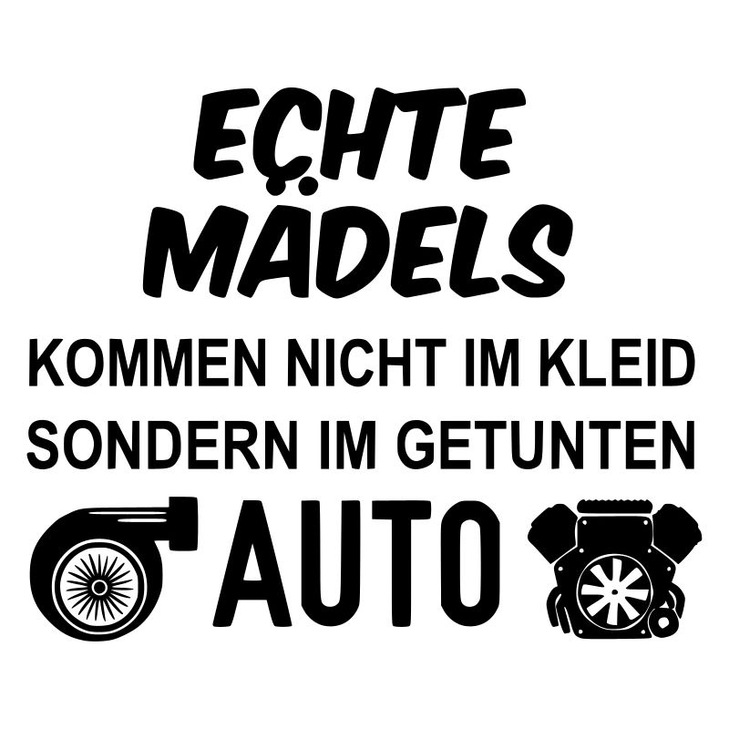 Echte Mädels kommen im getunten Auto