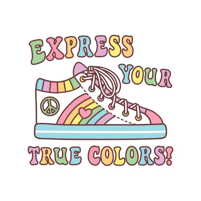 Bunter Schuh Express Your True Colors Stolz