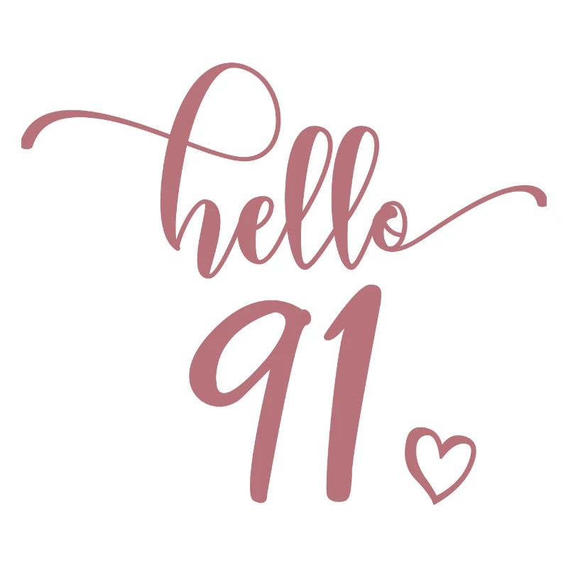 Hello 91 - Mignon cadeau de 91e anniversaire, 91 ans
