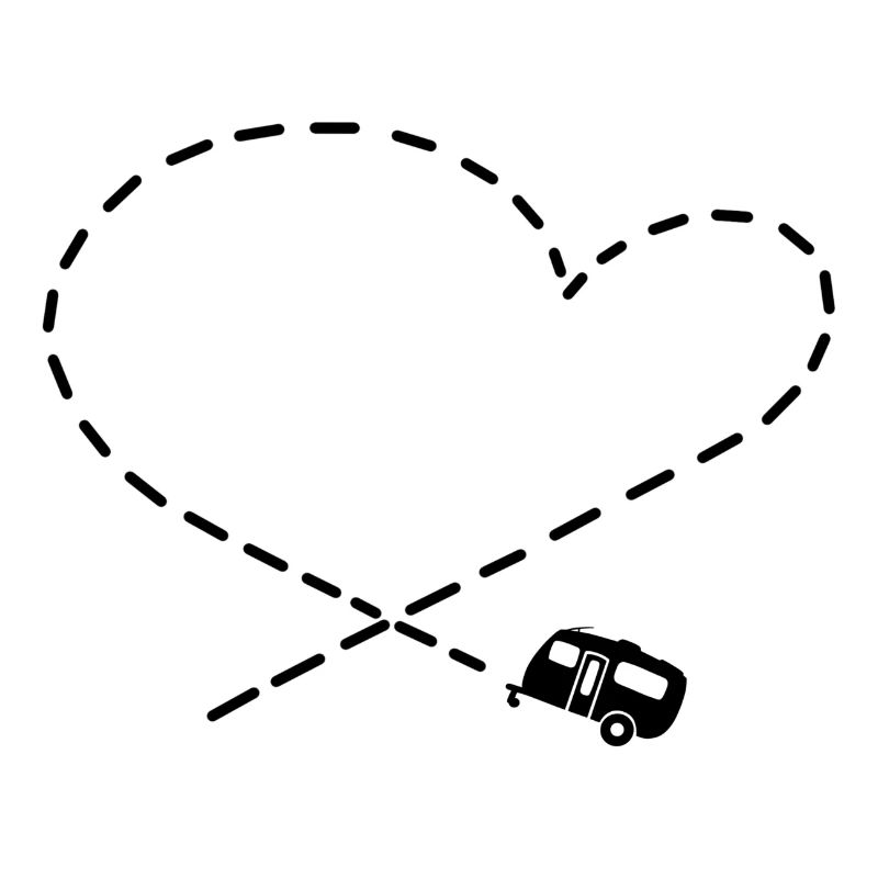 Camper love caravan camping heart