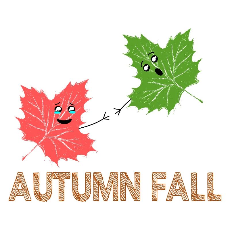 Autumn Fall Funny Maple Leaf Joke Cartoon Design