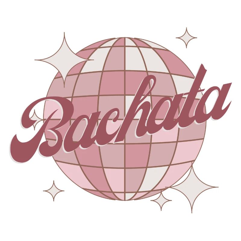 Bachata Tanz Retro Comic Diskokugel rosa