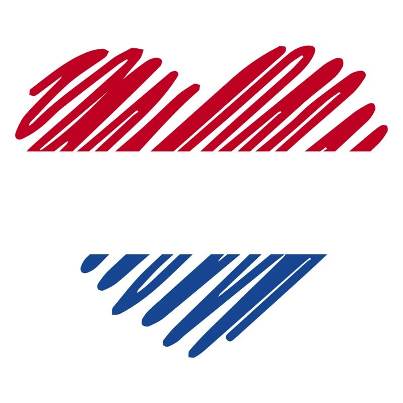 Netherlands Flag Heart Design