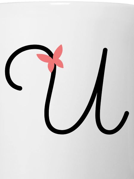 Letter U Butterfly Letter