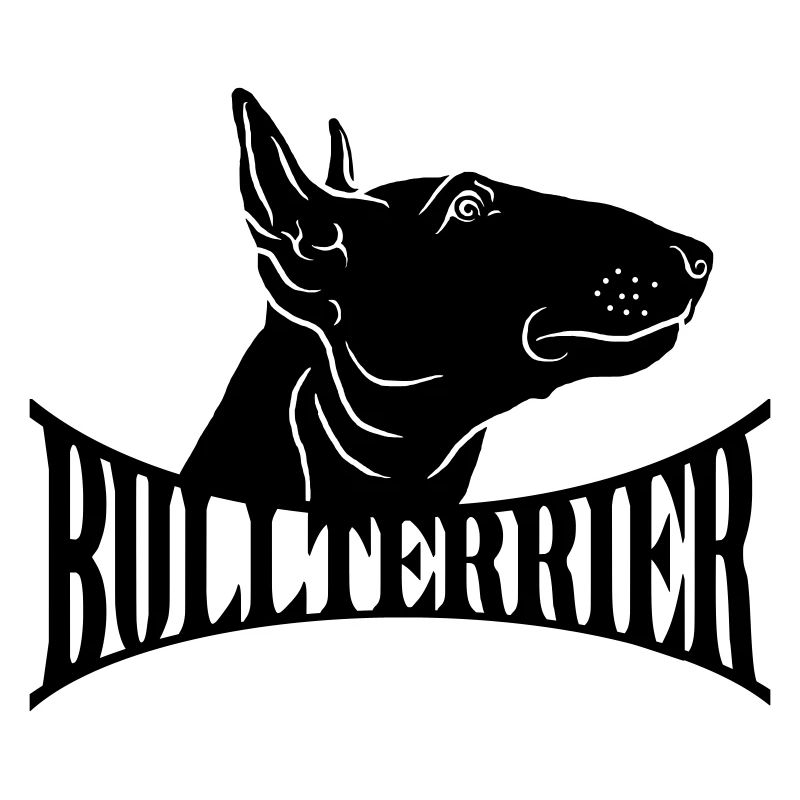 Bull Terrier Head with Lettering