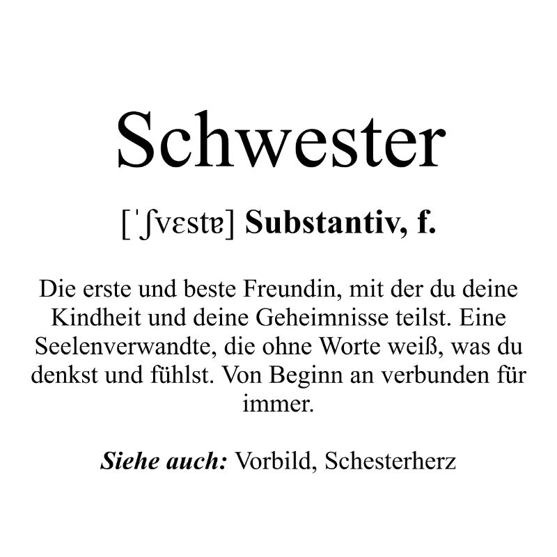 Schwester Definition Dictionary