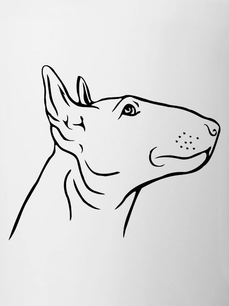 Bull Terrier Head in Profile