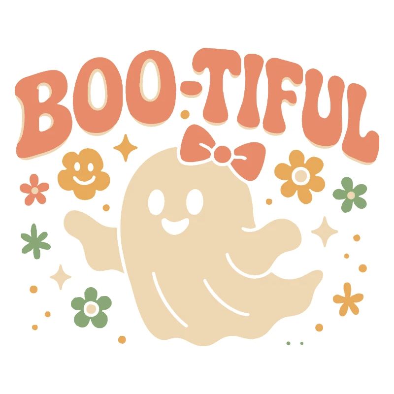 Boo-tiful Ghost Cute Funny Saying Halloween Design
