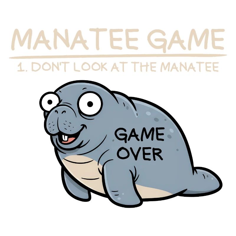 Manatee Game: Don't look at the manatee! Funny
