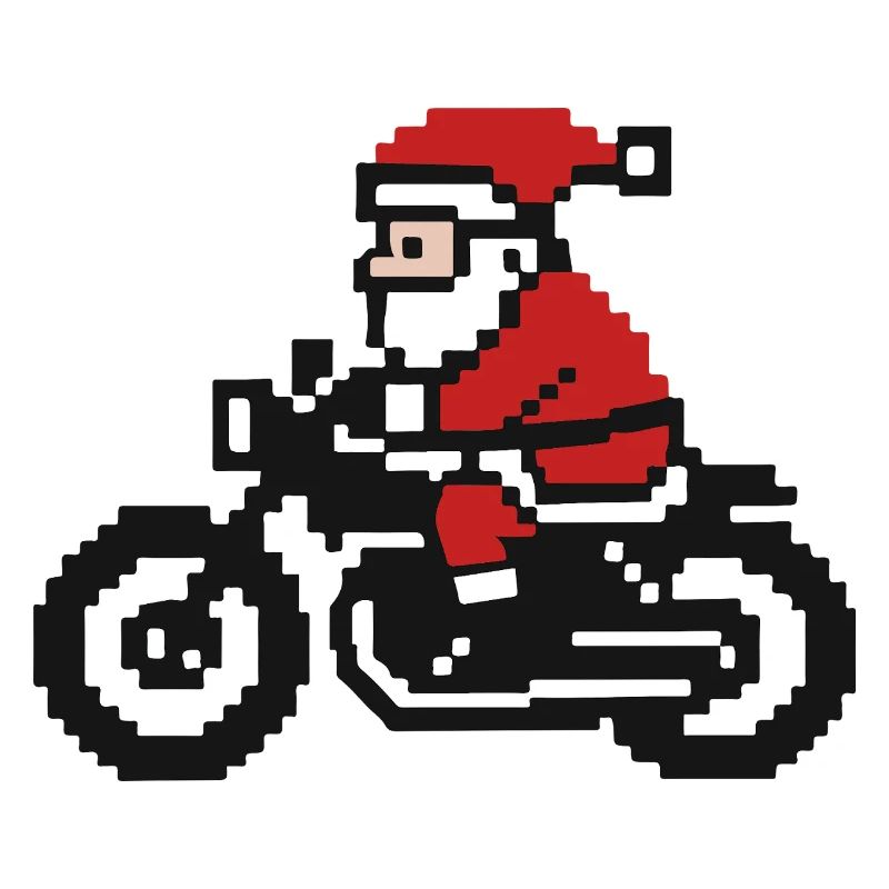 Pull de Noël moche – Père Noël dans le style Retro Pixel