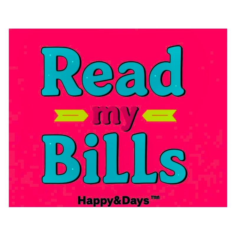 Read My Bills Neon Design
