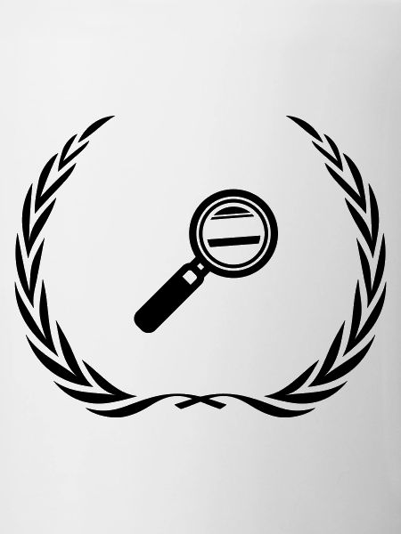 Magnifying Glass Symbol Wreath