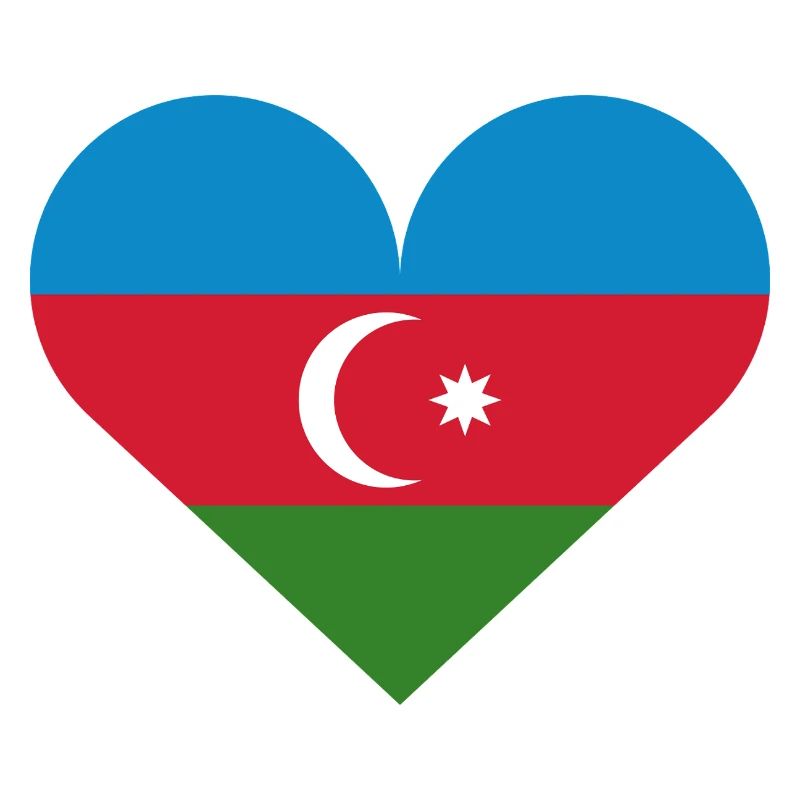 Azerbaijan heart flag