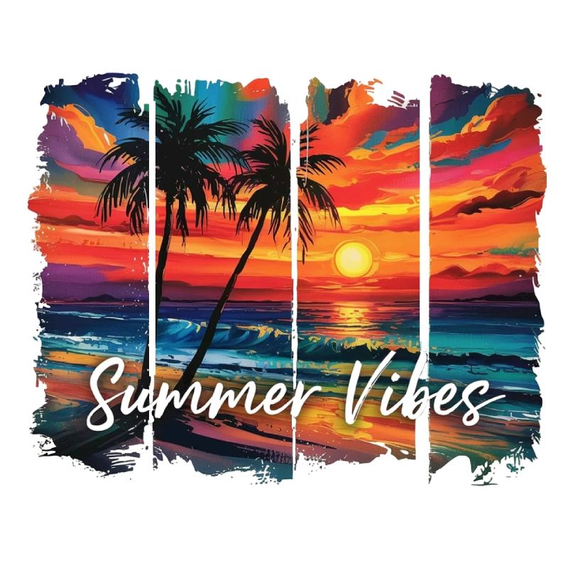 Summer Vibes Fun Quote Graphic