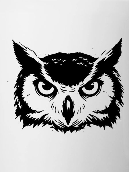 Owl Head Eagle Owl Silhouette