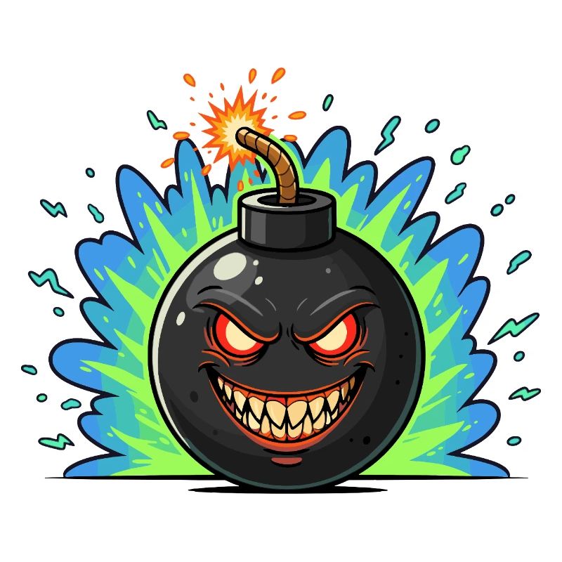 Boule de bombe en colère néonburst