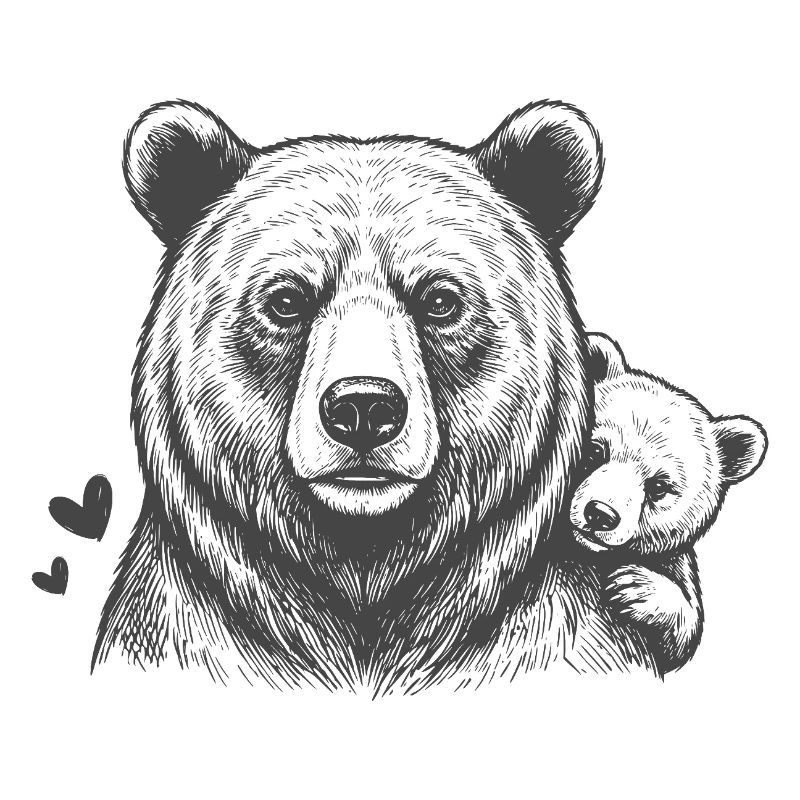Père ours et bébé