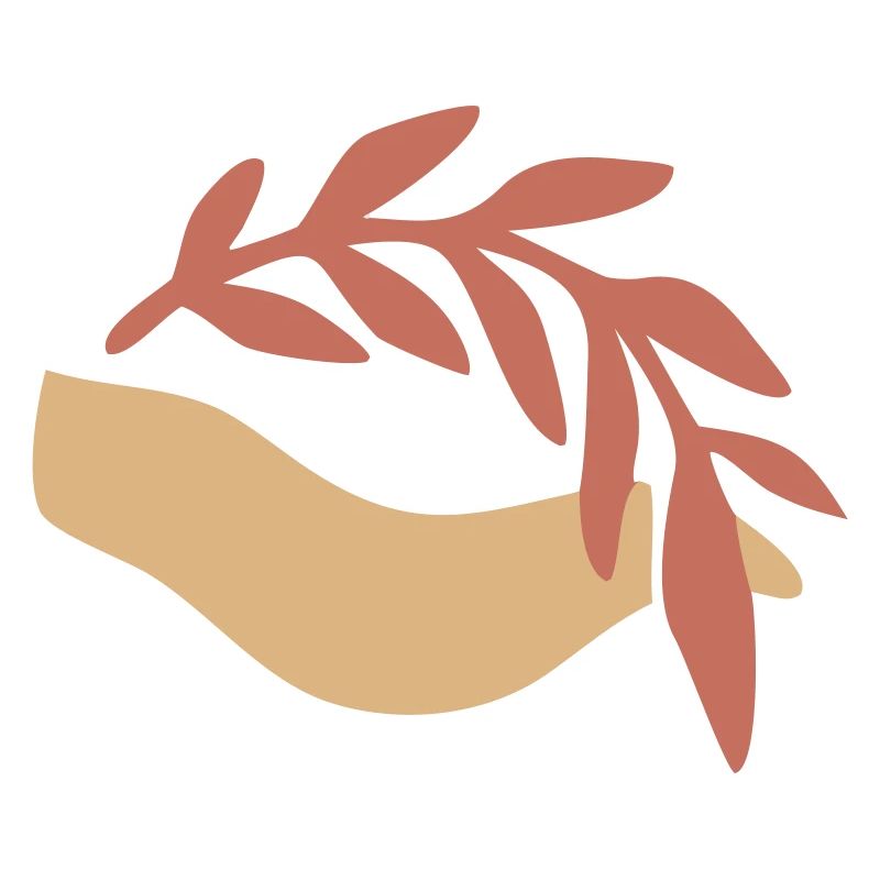 Hand Leaf Nature Boho Logo