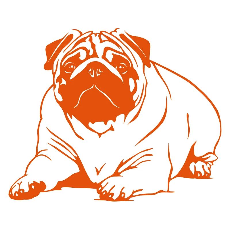 Mops - liegend