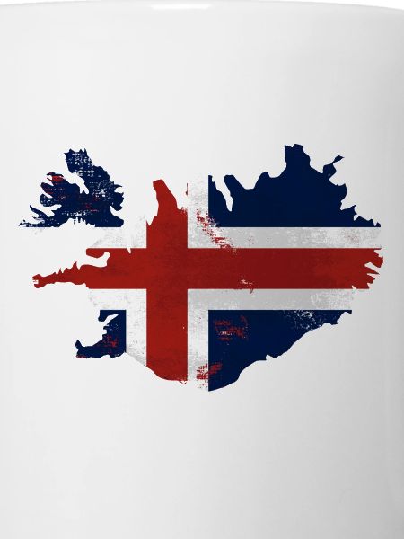 Iceland Flag Map