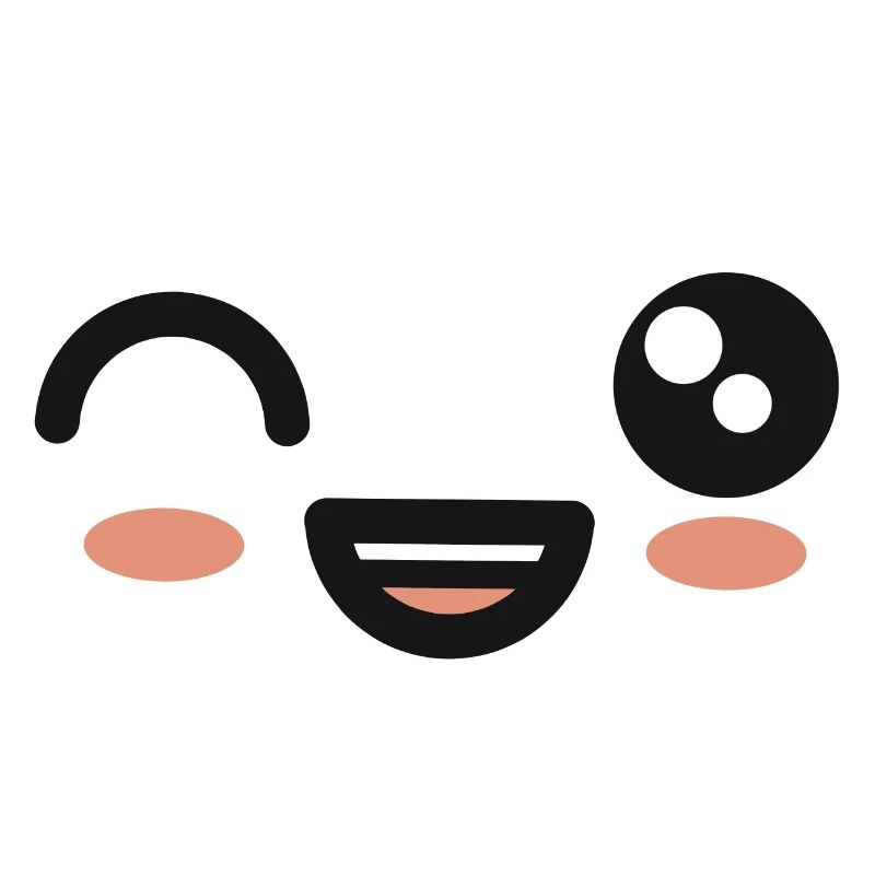 Visage kawaii clignotant
