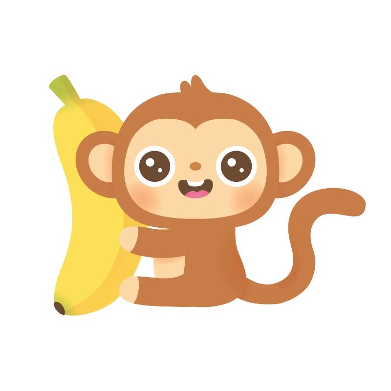 Cute Monkey and Banana