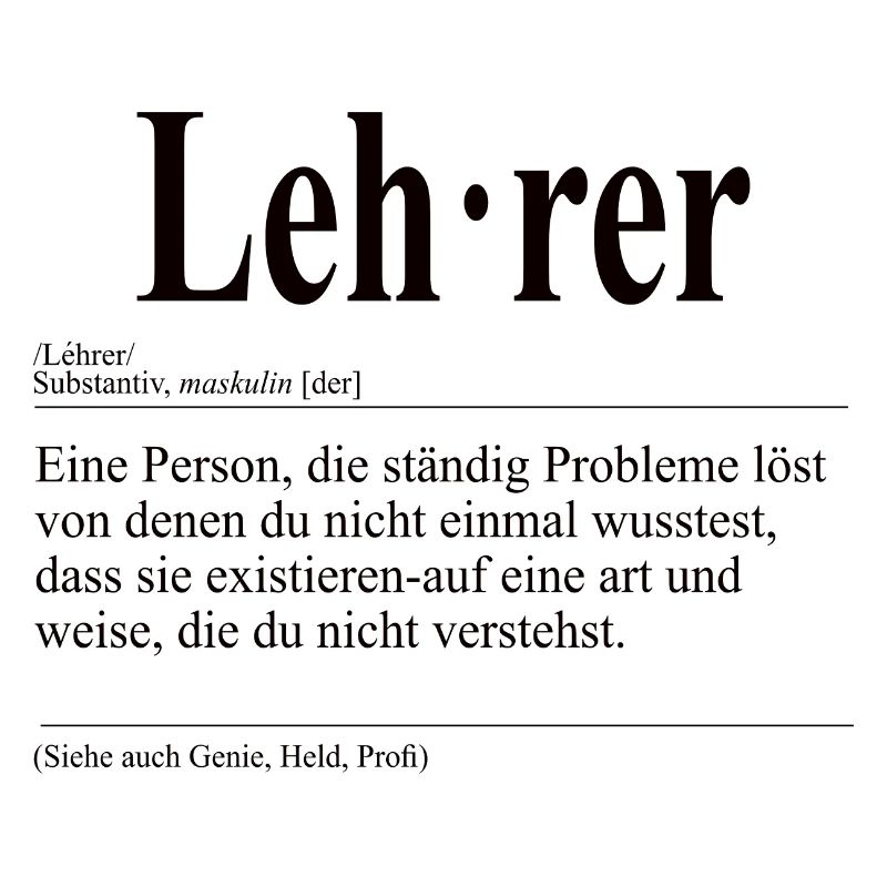 Lehrer Lustige Berufs Definition
