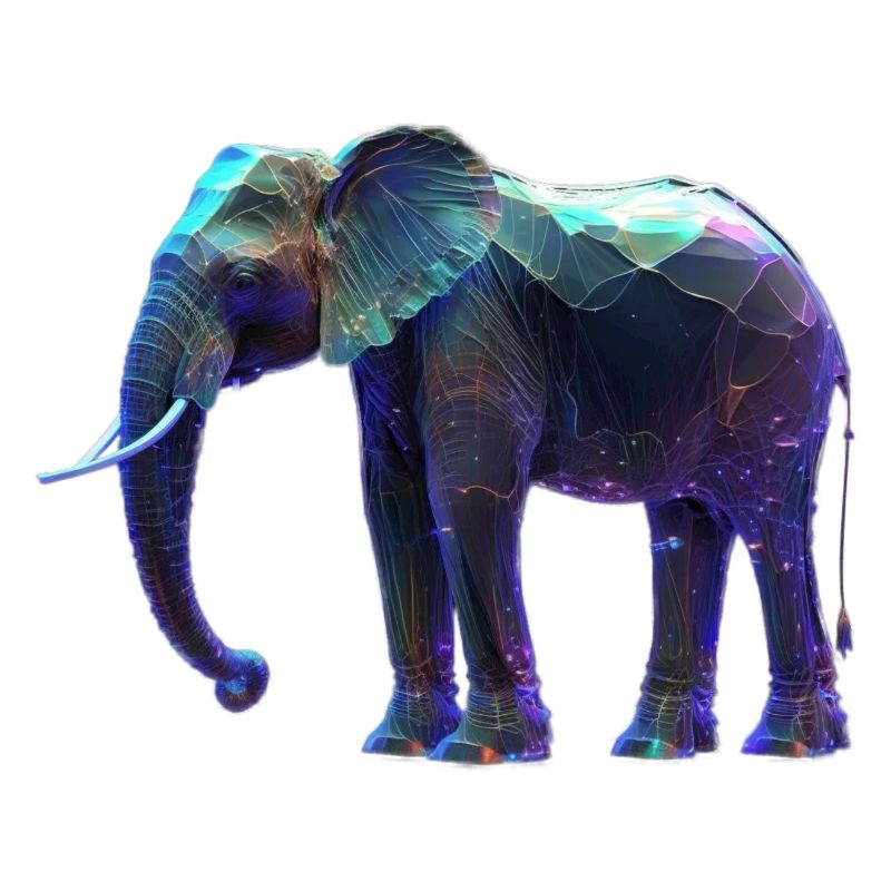 Éléphant irisant I