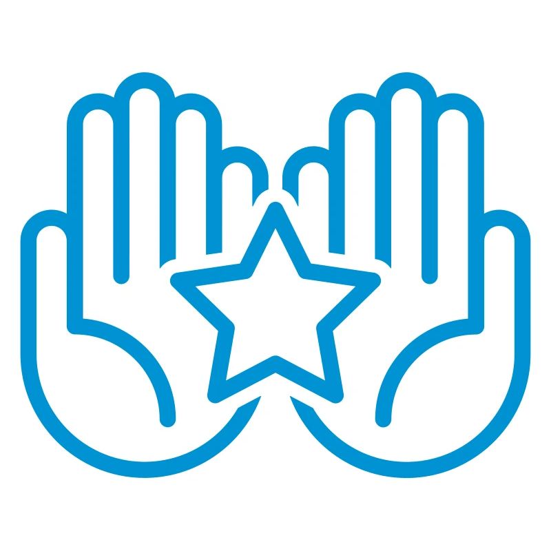 Hands with a star