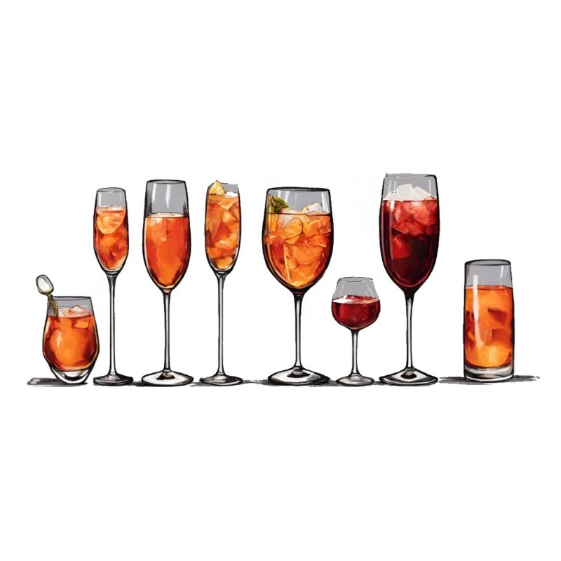 Drinks orange, Gläser, Barkeeper, Cocktail