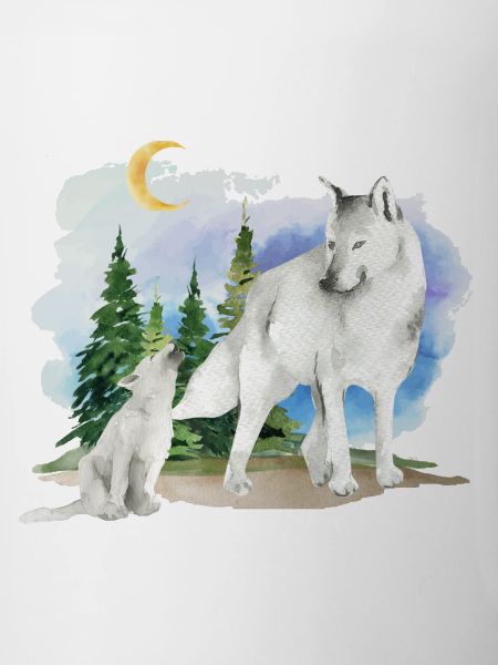 Wolf und Welpe