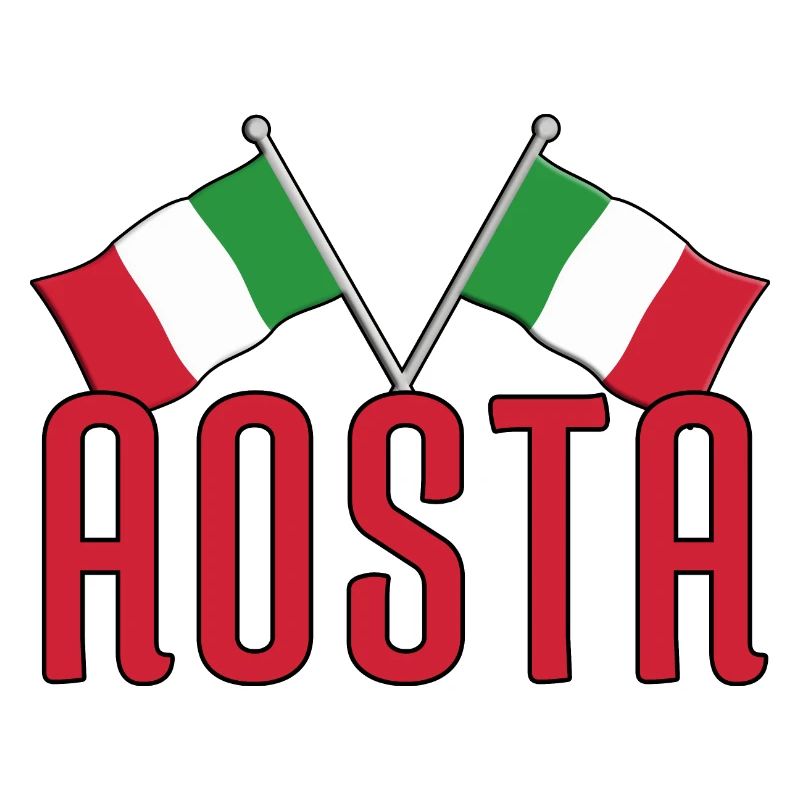 AOSTA Italie Drapeaux