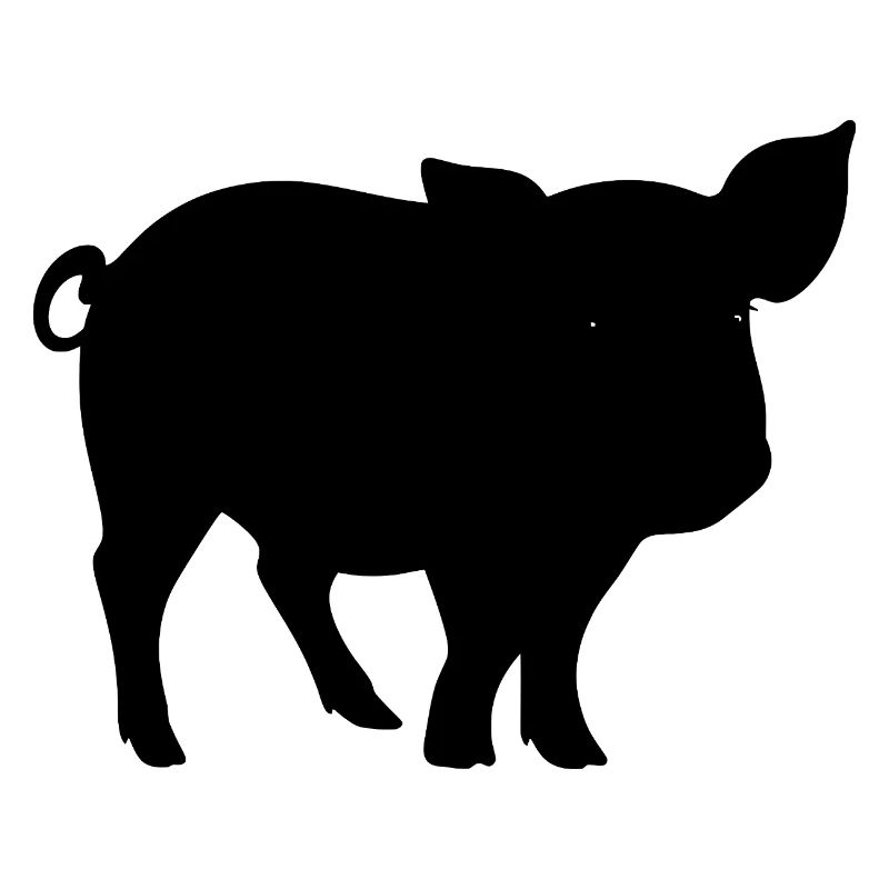Silhouette de cochon mignon