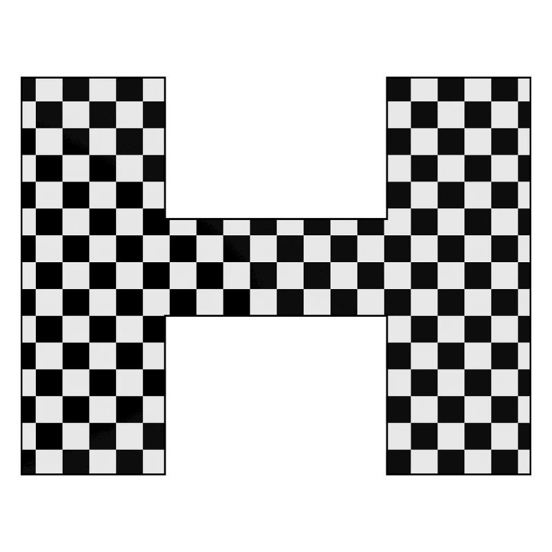 Letter H Checkerboard Pattern